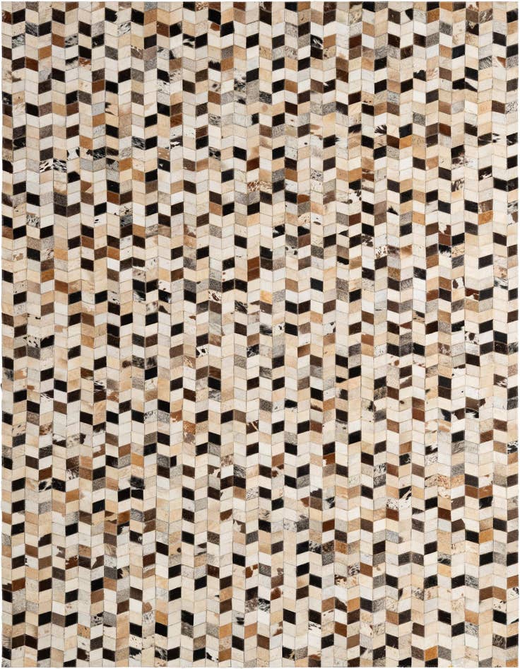 Detail image of 5' x 7' 11 Cowhide - Patchwork Rug