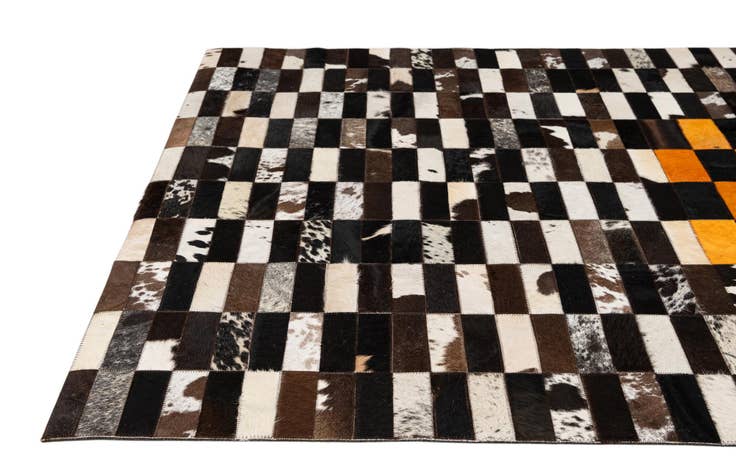 Detail image of 5' x 8' 1 Cowhide - Patchwork Rug