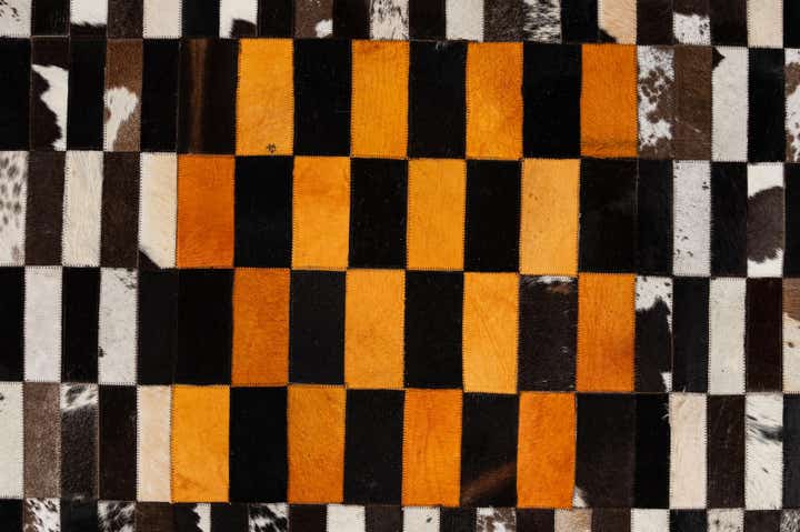 5' x 8' 1 Cowhide - Patchwork Rug
