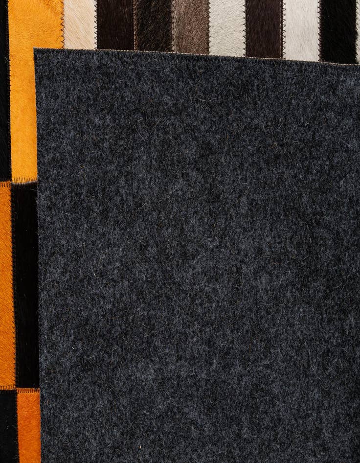 Detail image of 5' x 8' 1 Cowhide - Patchwork Rug