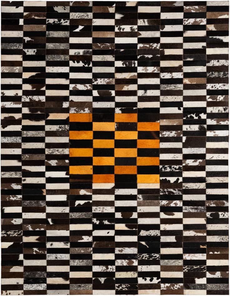 Detail image of 5' x 8' 1 Cowhide - Patchwork Rug