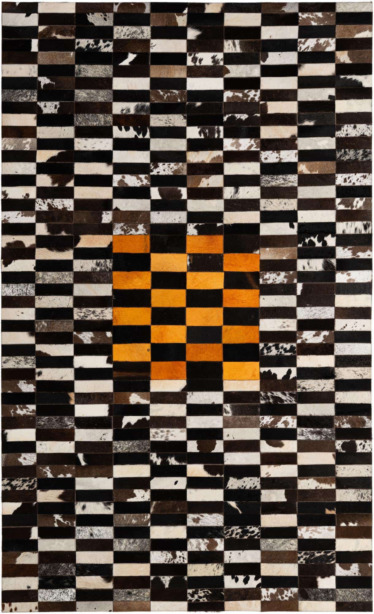 5' x 8' 1 Cowhide - Patchwork Rug