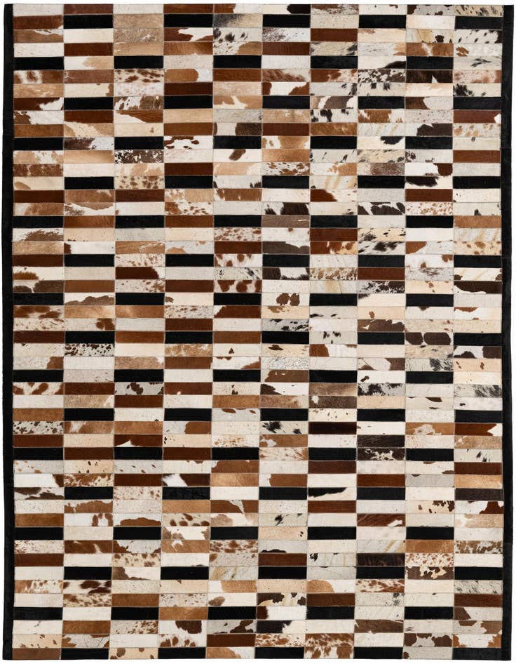 Detail image of 5' 2 x 7' 11 Cowhide - Patchwork Rug