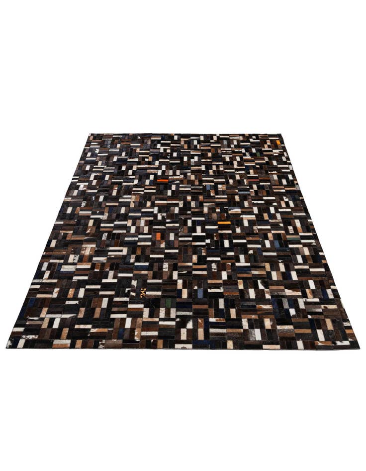 Detail image of 5' 1 x 8' 1 Cowhide - Patchwork Rug