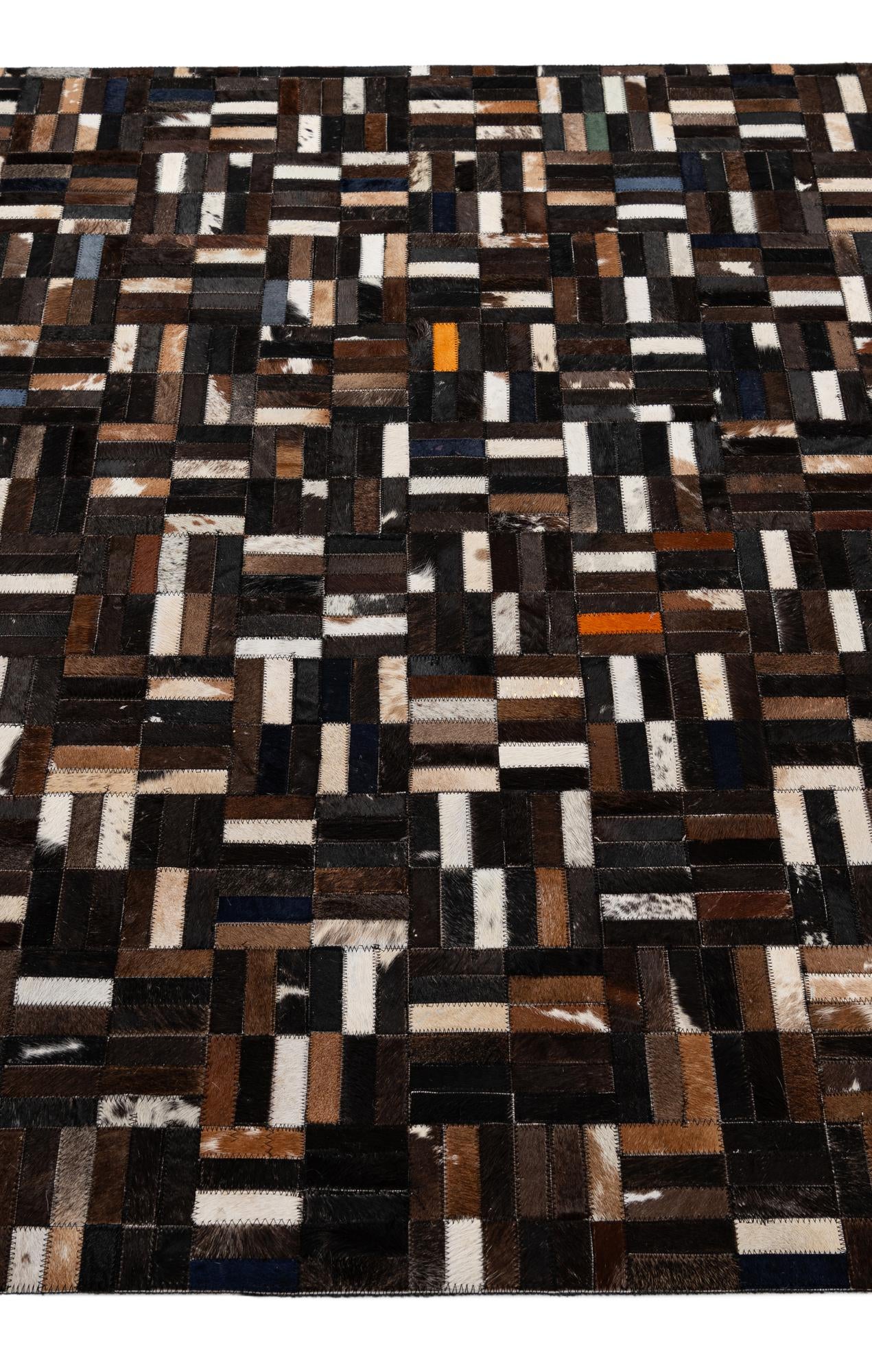 5' 1 x 8' 1 Cowhide - Patchwork Rug