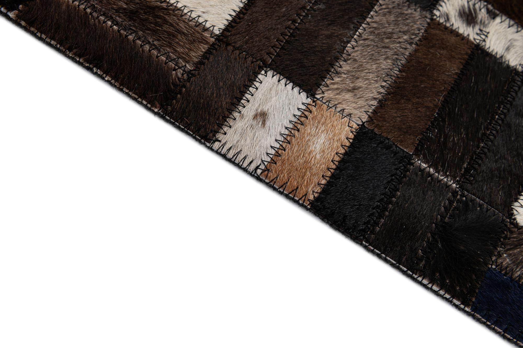 5' 1 x 8' 1 Cowhide - Patchwork Rug