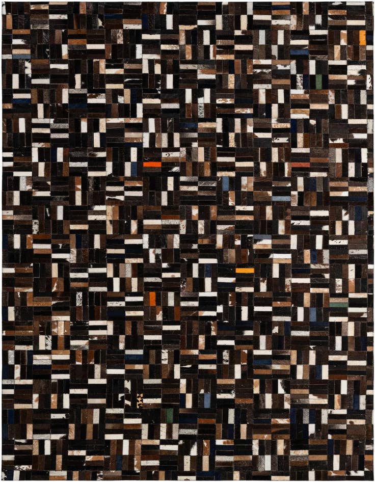 Detail image of 5' 1 x 8' 1 Cowhide - Patchwork Rug
