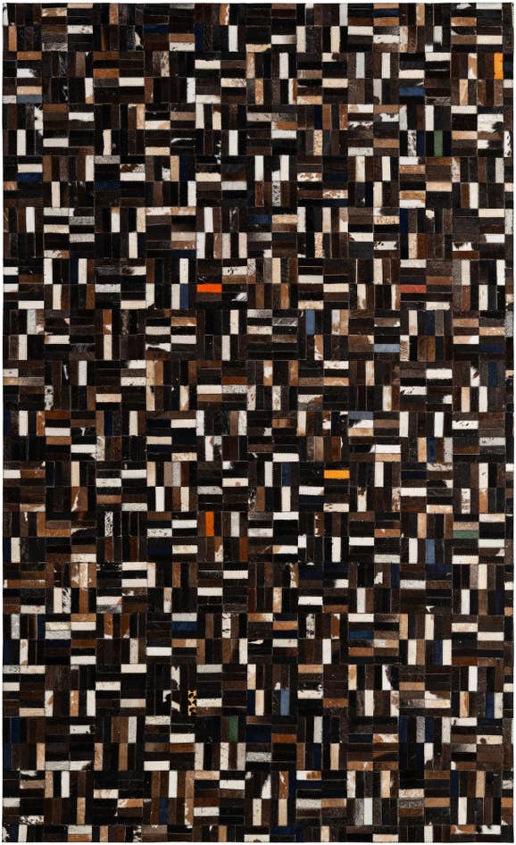 Detail image of 5' 1 x 8' 1 Cowhide - Patchwork Rug