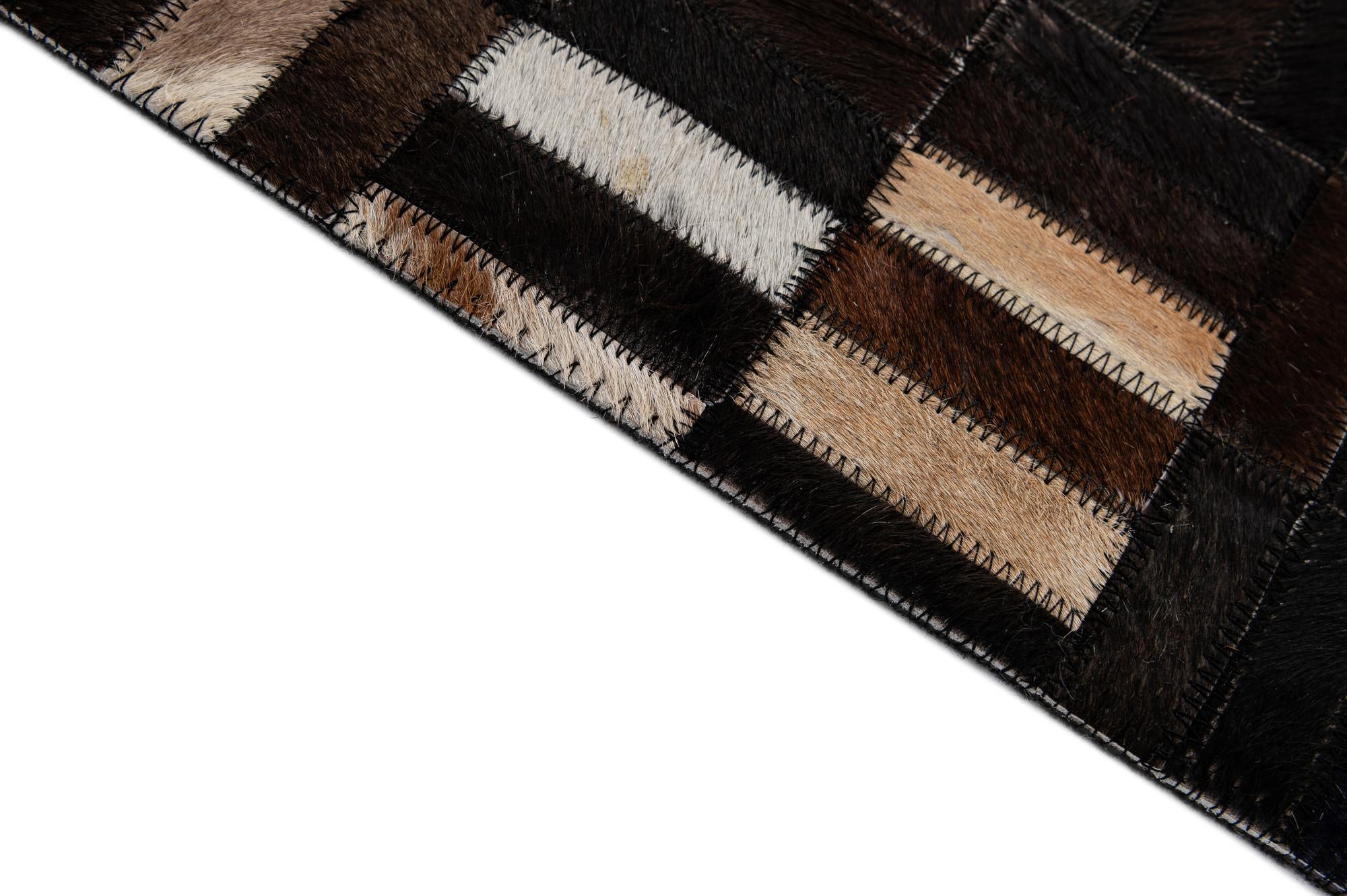 5' 1 x 8' Cowhide - Patchwork Rug