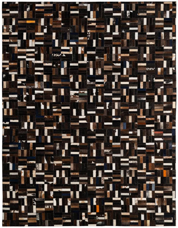Detail image of 5' 1 x 8' Cowhide - Patchwork Rug