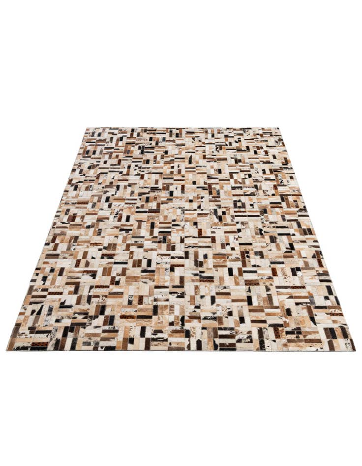 Detail image of 5' 1 x 7' 11 Cowhide - Patchwork Rug
