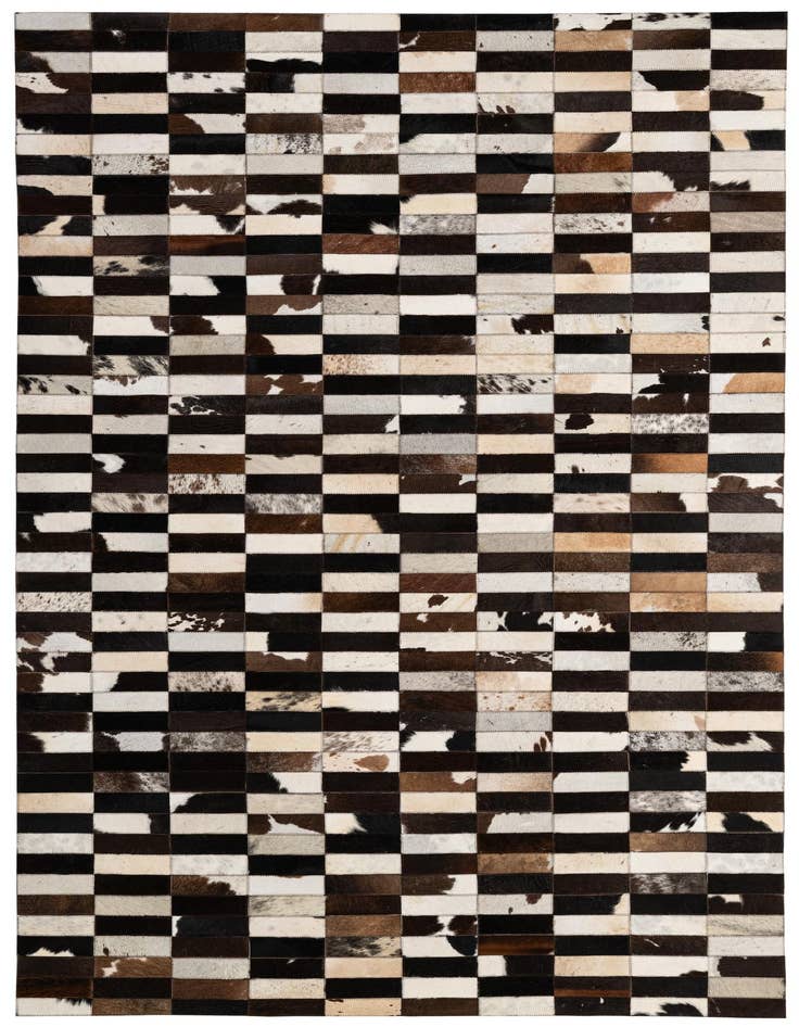 Detail image of 4' 11 x 7' 11 Cowhide - Patchwork Rug