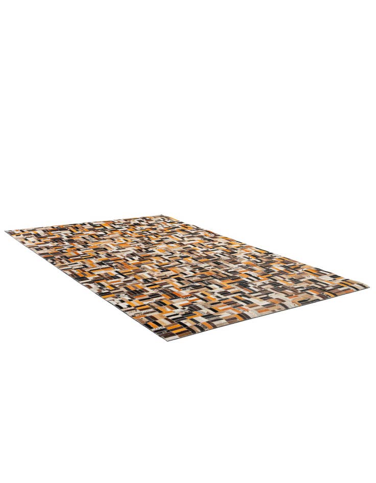 Detail image of 4' 11 x 7' 10 Cowhide - Patchwork Rug