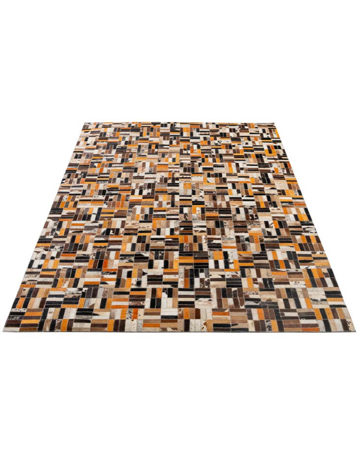 Detail image of 4' 11 x 7' 10 Cowhide - Patchwork Rug