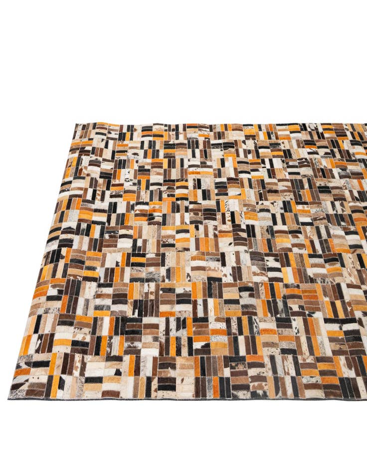 Detail image of 4' 11 x 7' 10 Cowhide - Patchwork Rug
