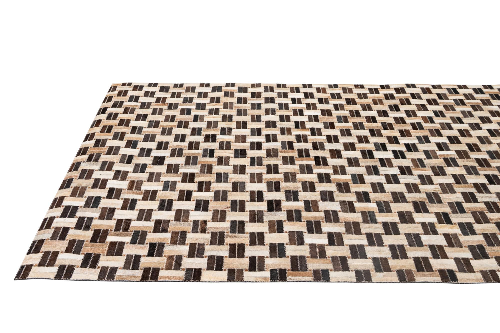 4' 11 x 7' 10 Cowhide - Patchwork Rug