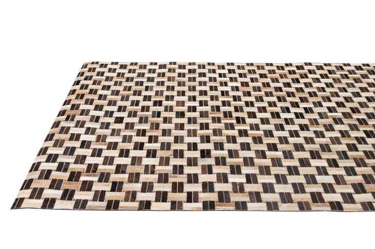 Detail image of 4' 11 x 7' 10 Cowhide - Patchwork Rug