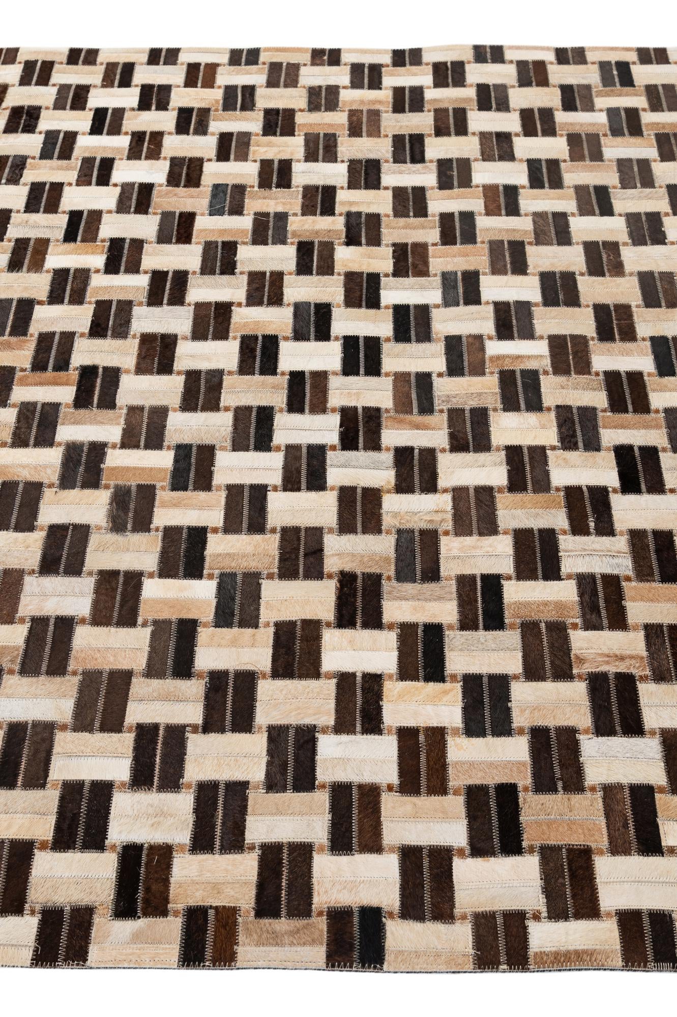 4' 11 x 7' 10 Cowhide - Patchwork Rug