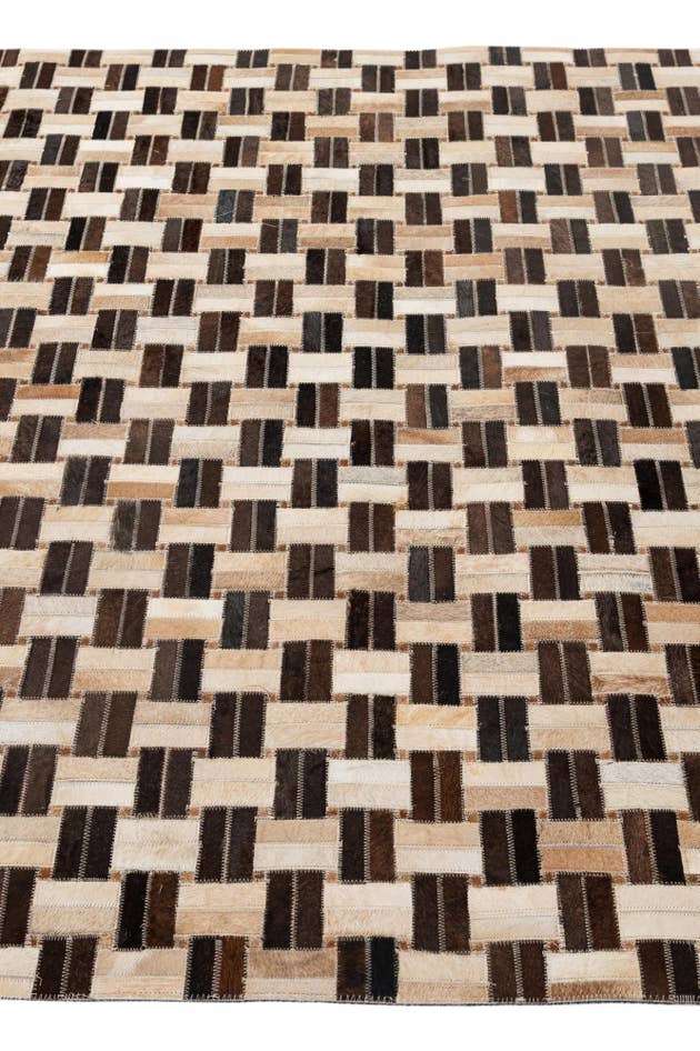 Detail image of 4' 11 x 7' 10 Cowhide - Patchwork Rug