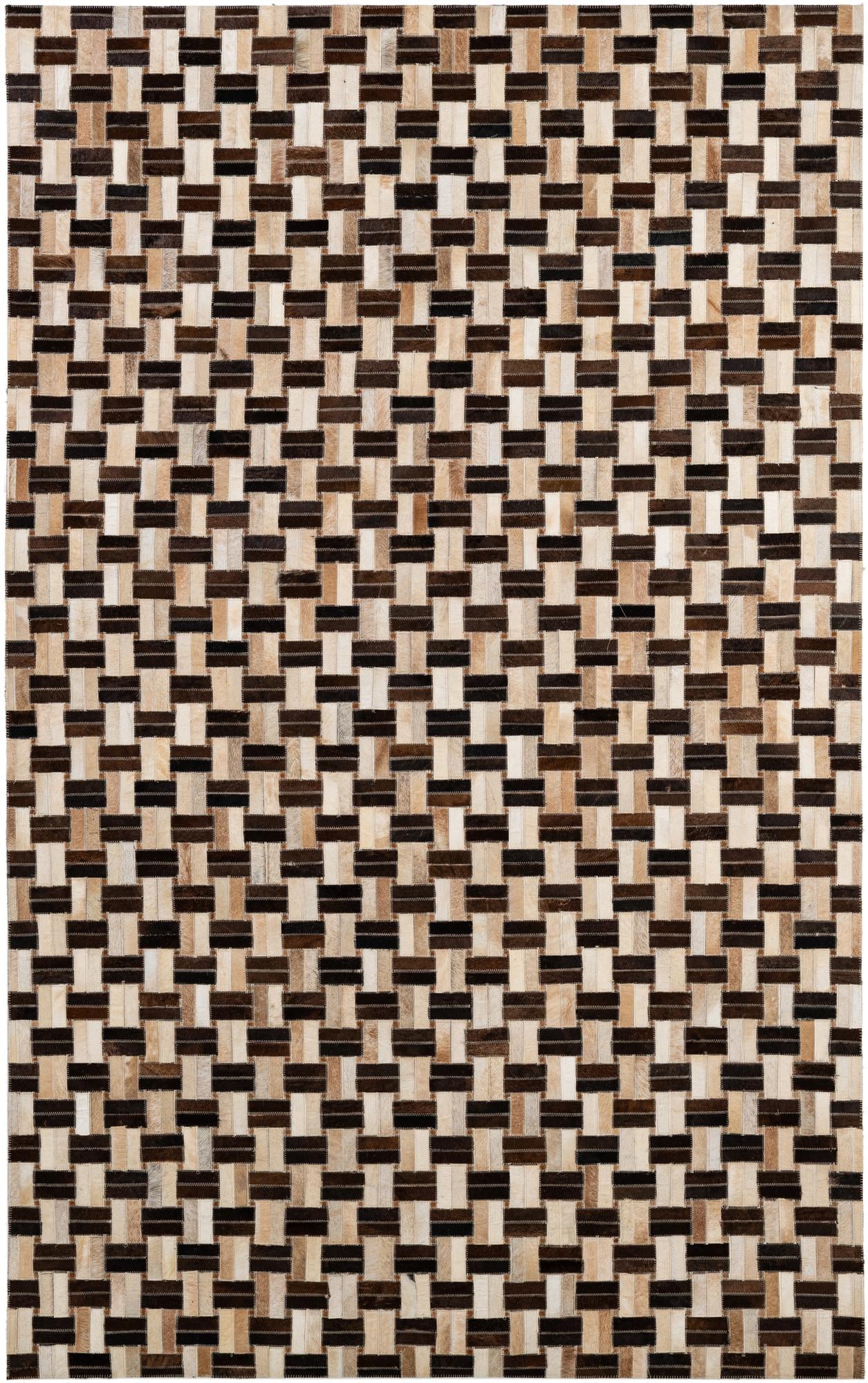 4' 11 x 7' 10 Cowhide - Patchwork Rug