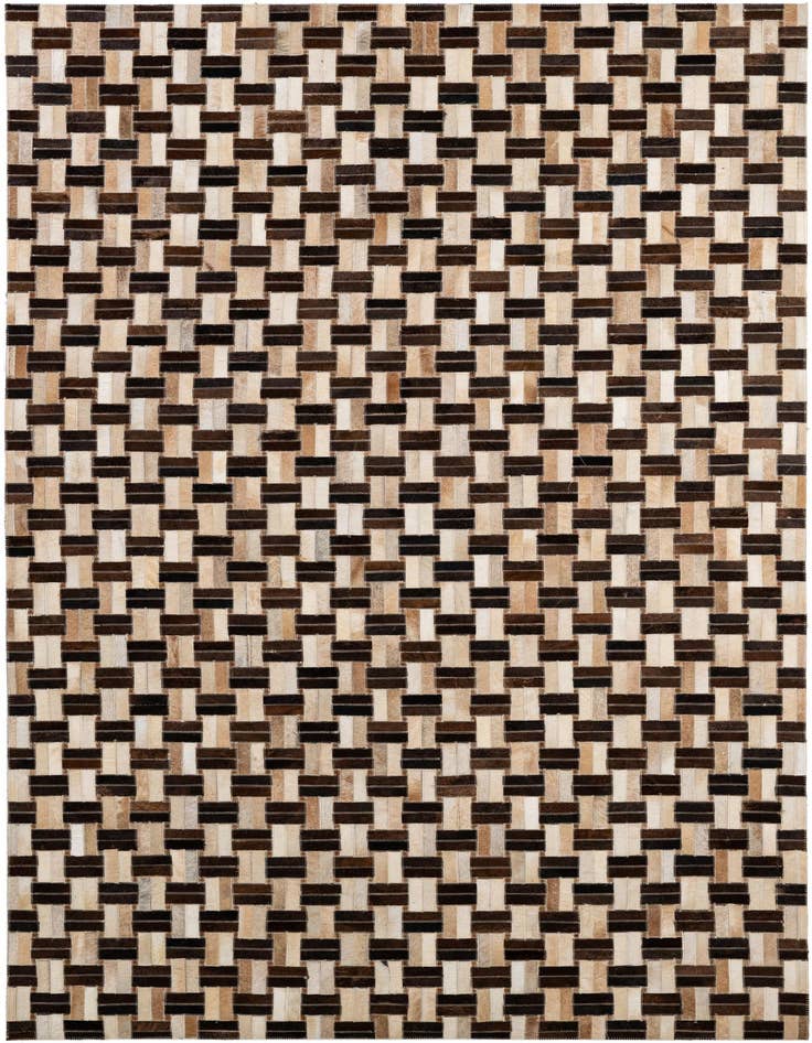 Detail image of 4' 11 x 7' 10 Cowhide - Patchwork Rug