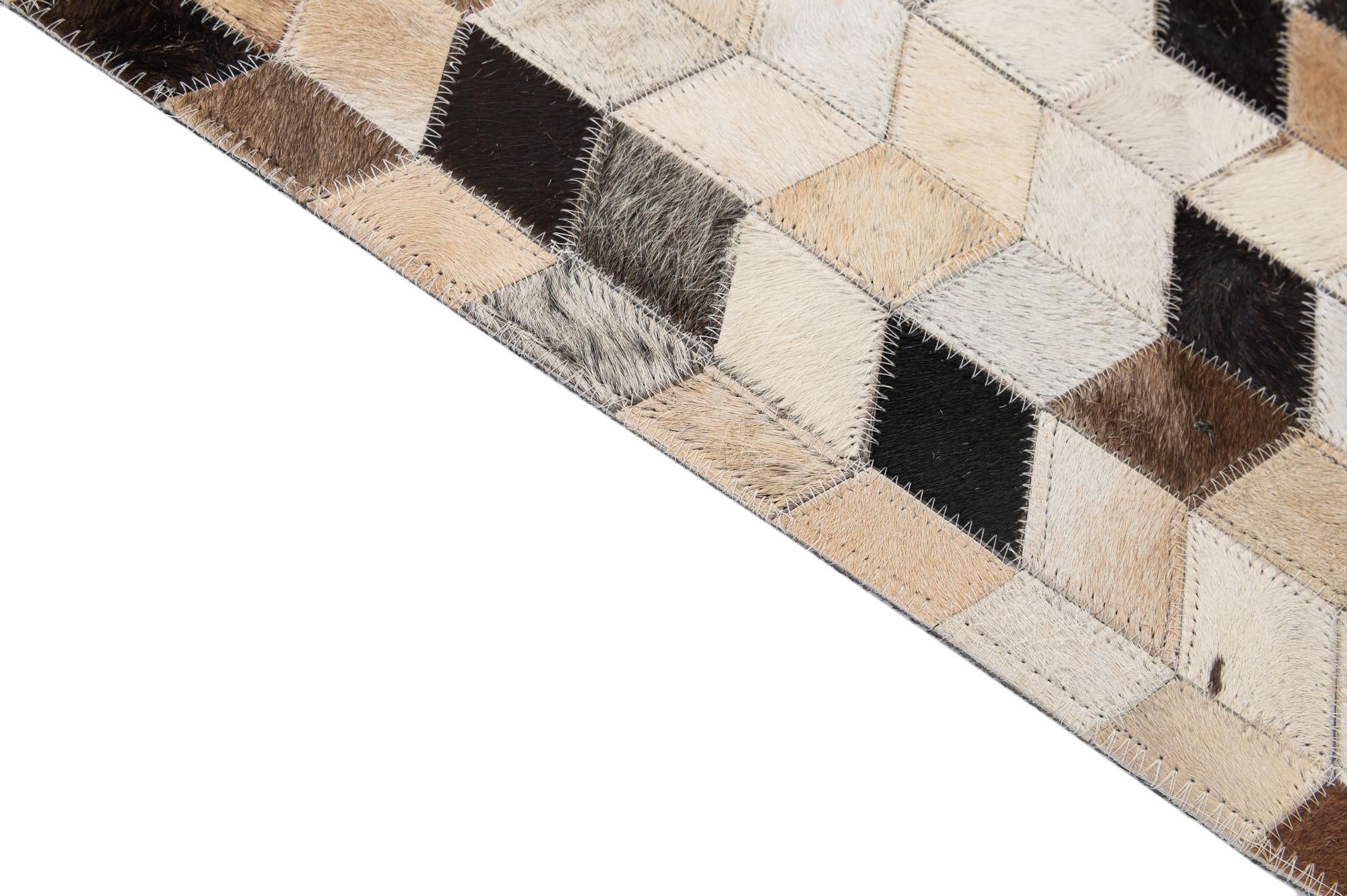 5' x 7' 11 Cowhide - Patchwork Rug