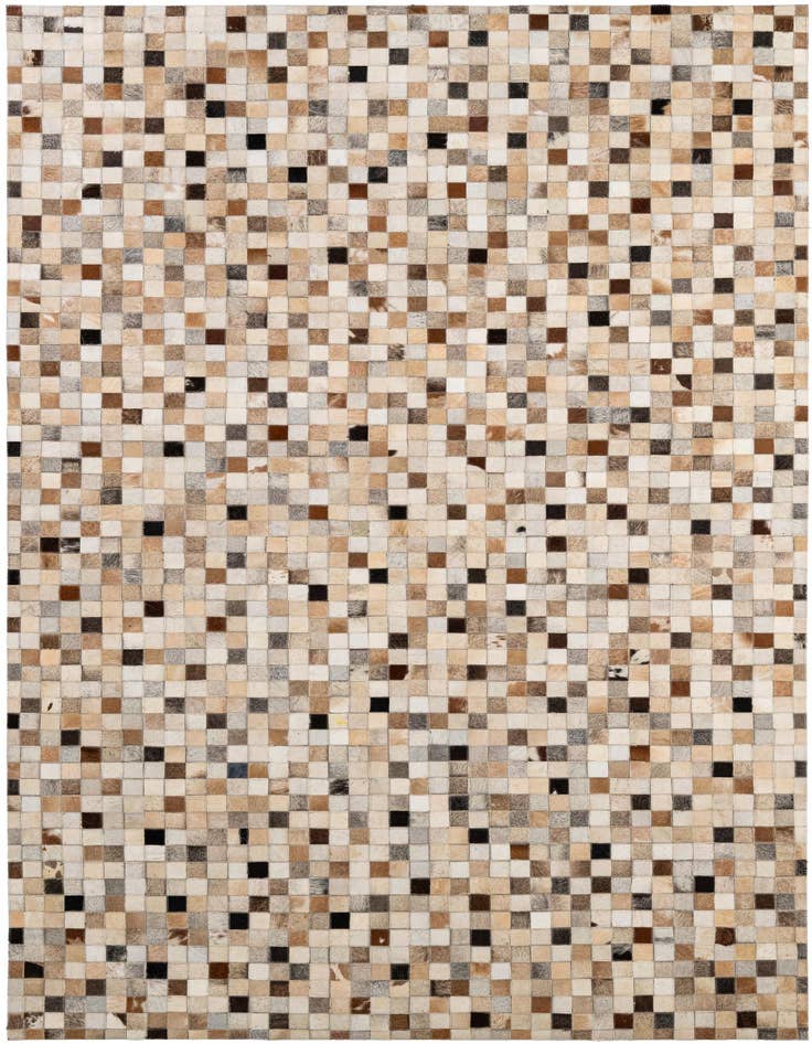 Detail image of 5' x 7' 11 Cowhide - Patchwork Rug