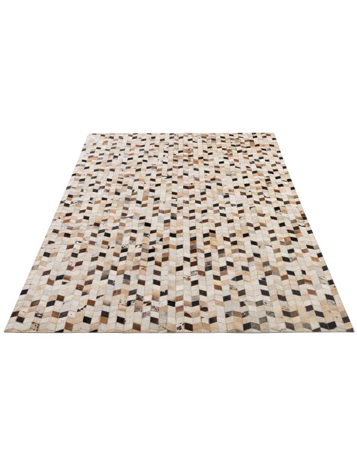 Detail image of 5' 1 x 7' 10 Cowhide - Patchwork Rug