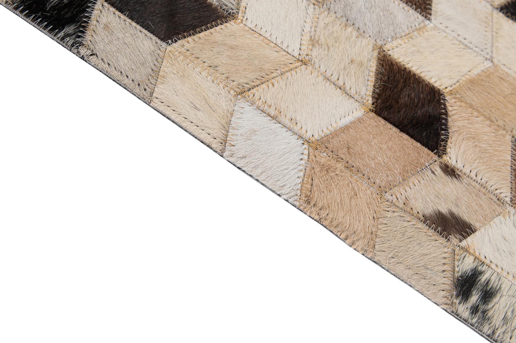 5' 1 x 7' 10 Cowhide - Patchwork Rug