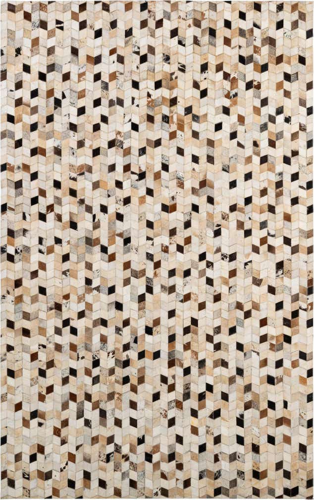5' 1 x 7' 10 Cowhide - Patchwork Rug