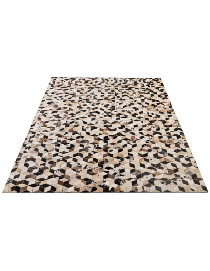Detail image of 5' 1 x 7' 10 Cowhide - Patchwork Rug