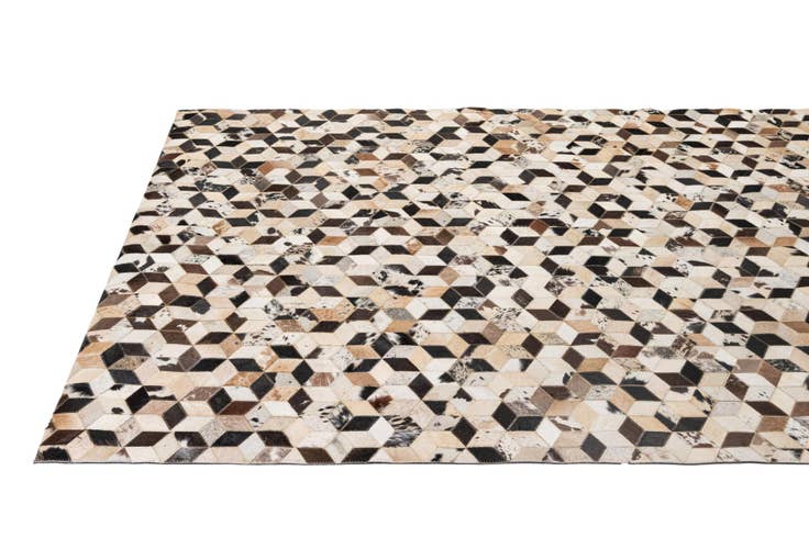 Detail image of 5' 1 x 7' 10 Cowhide - Patchwork Rug