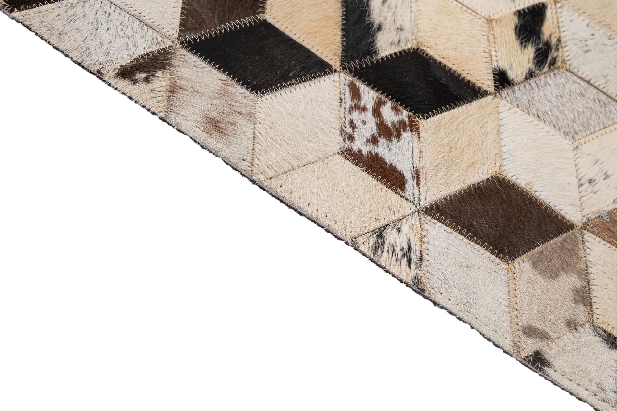 5' 1 x 7' 10 Cowhide - Patchwork Rug