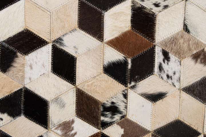 5' 1 x 7' 10 Cowhide - Patchwork Rug