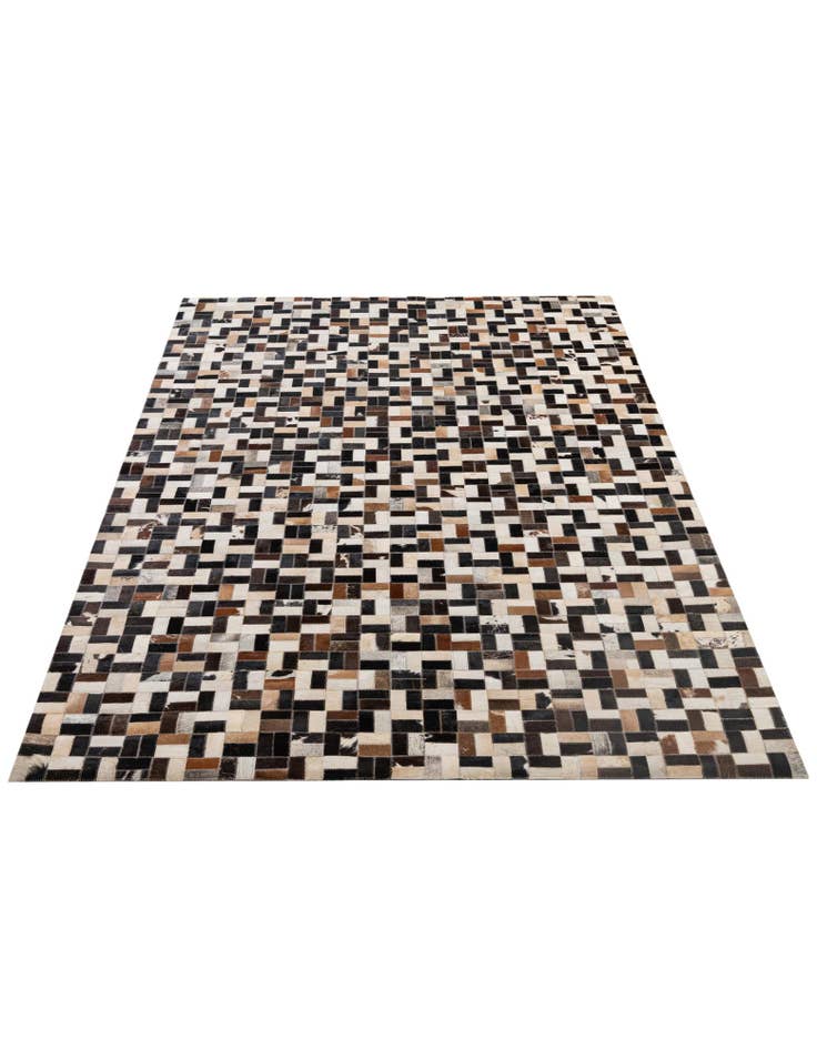 Detail image of 5' x 8' Cowhide - Patchwork Rug
