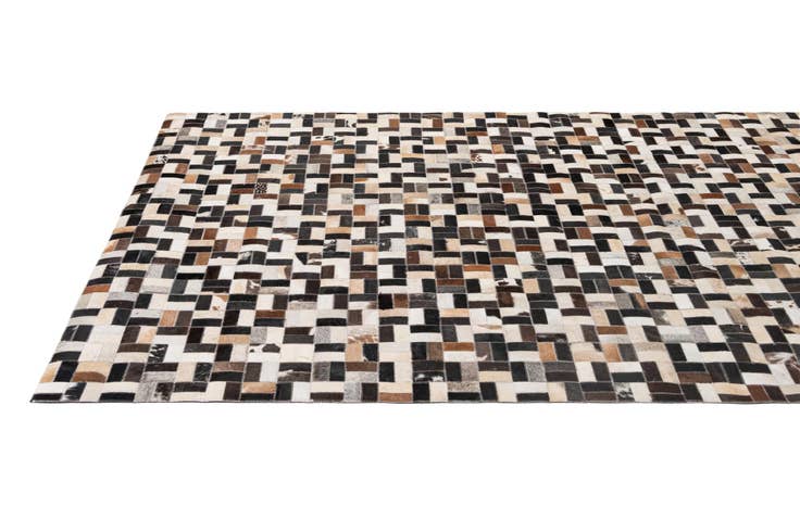 Detail image of 5' x 8' Cowhide - Patchwork Rug