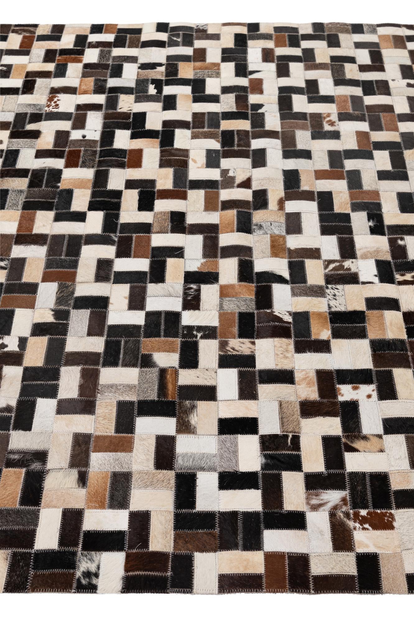 5' x 8' Cowhide - Patchwork Rug