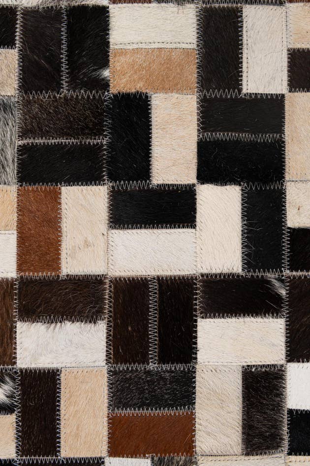 Detail image of 5' x 8' Cowhide - Patchwork Rug