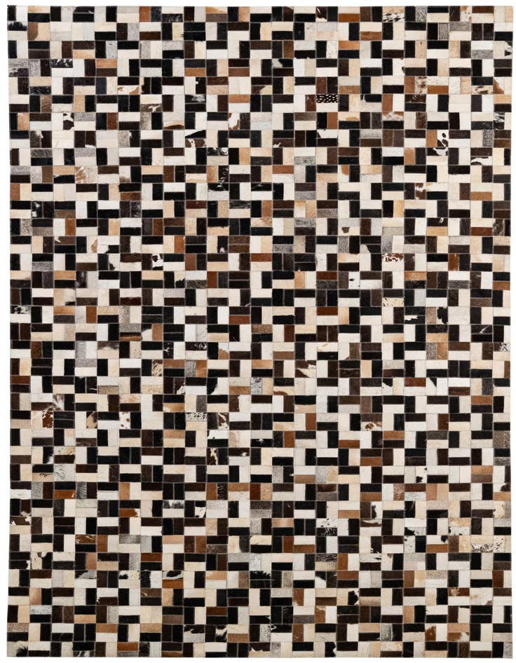 Detail image of 5' x 8' Cowhide - Patchwork Rug