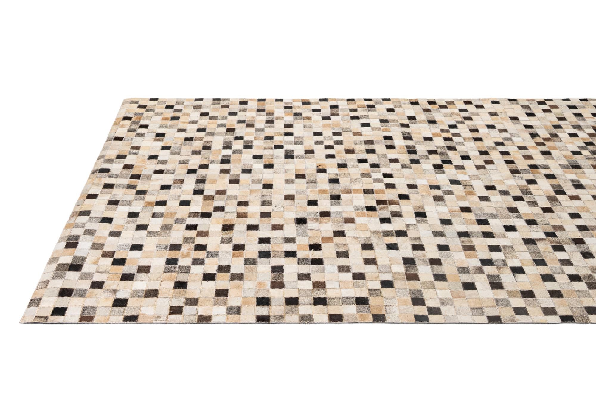 5' x 8' 2 Cowhide - Patchwork Rug