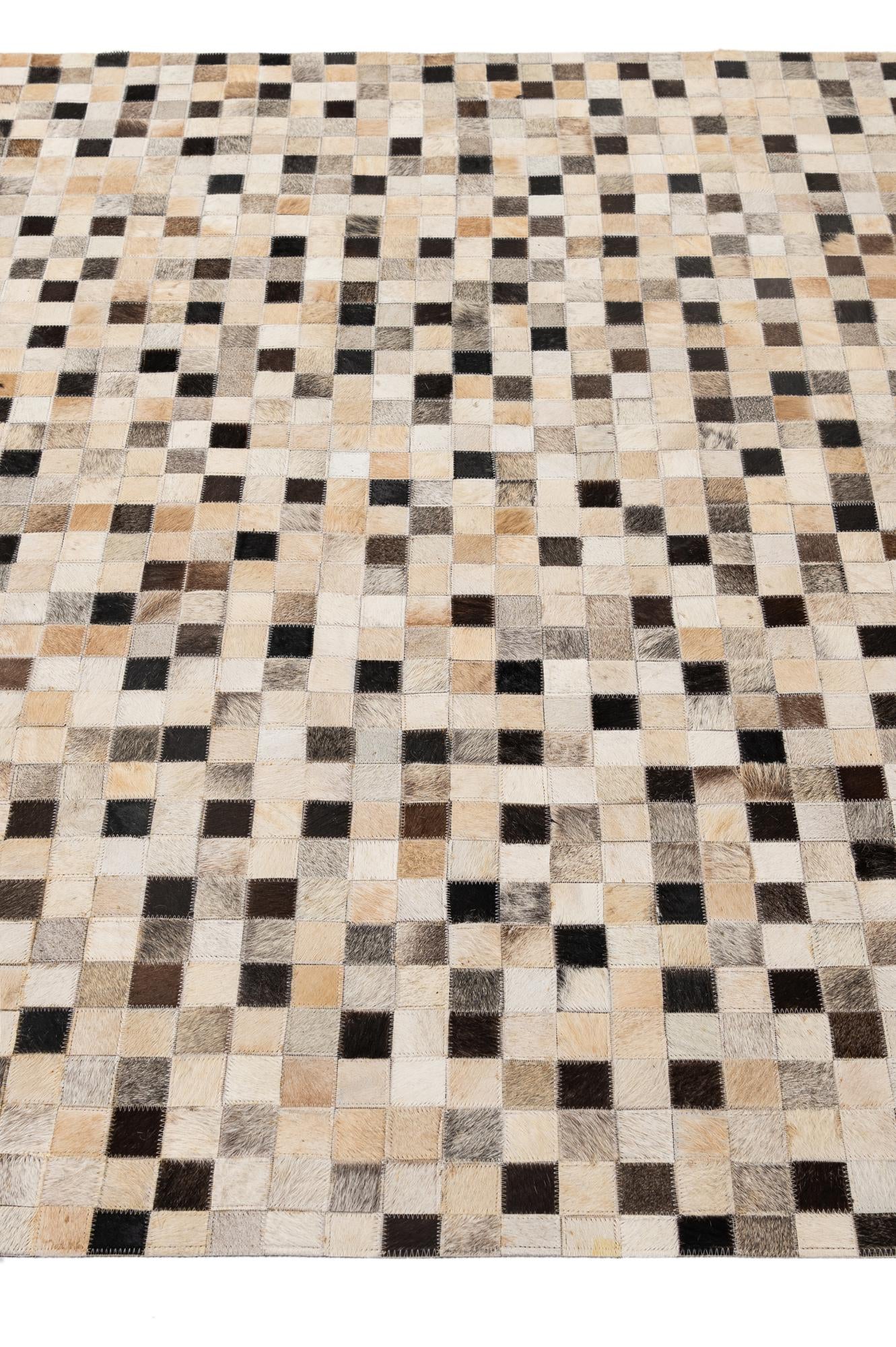 5' x 8' 2 Cowhide - Patchwork Rug