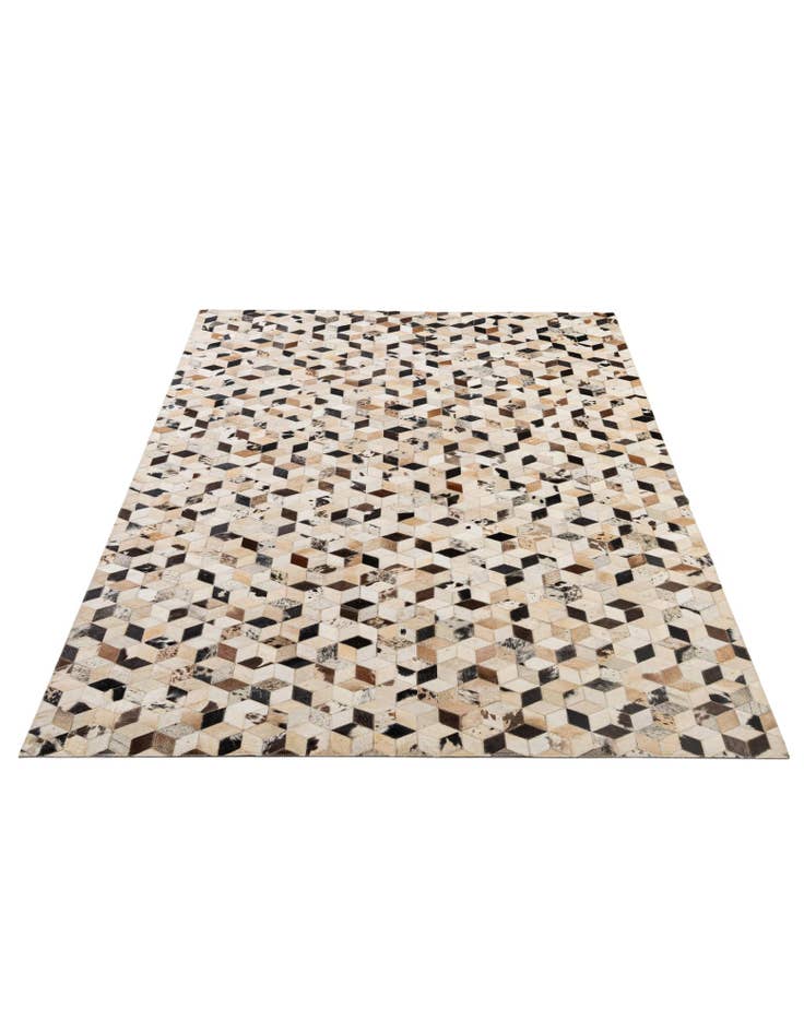 Detail image of 5' 1 x 7' 11 Cowhide - Patchwork Rug