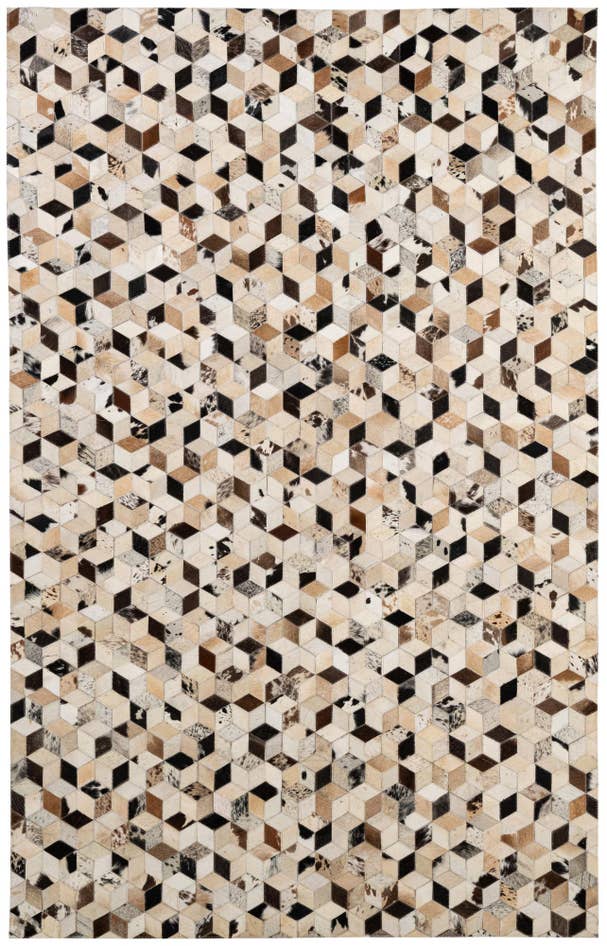 Detail image of 5' 1 x 7' 11 Cowhide - Patchwork Rug