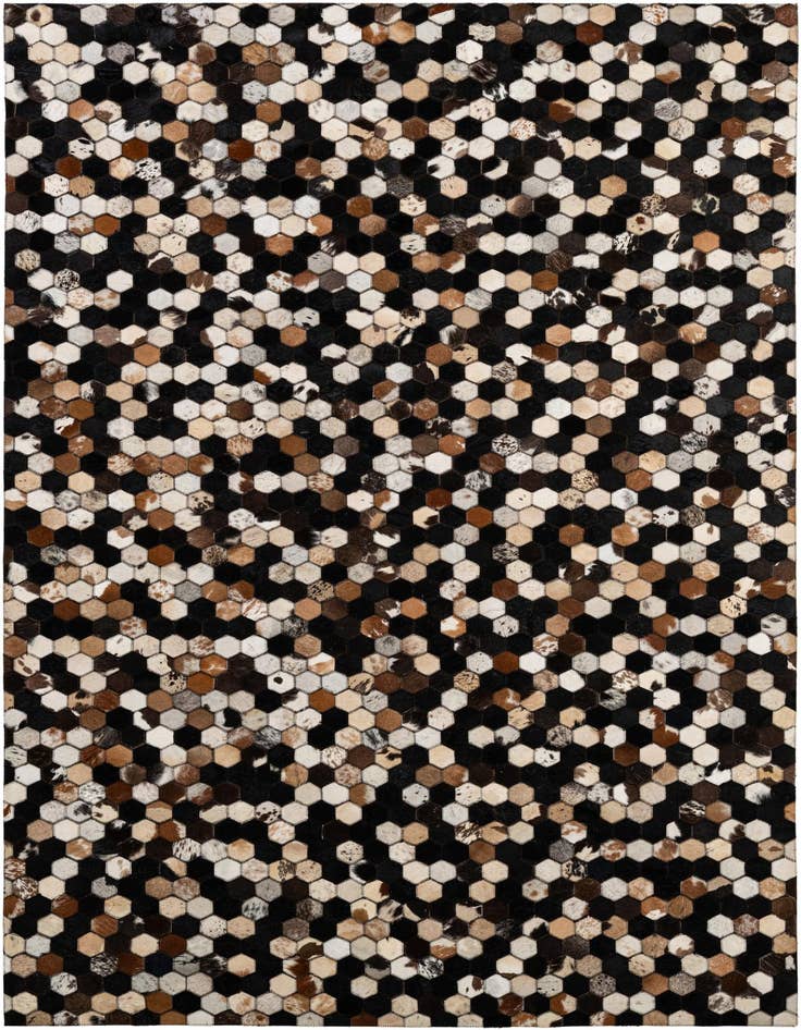 Detail image of 5' 2 x 8' 1 Cowhide - Patchwork Rug