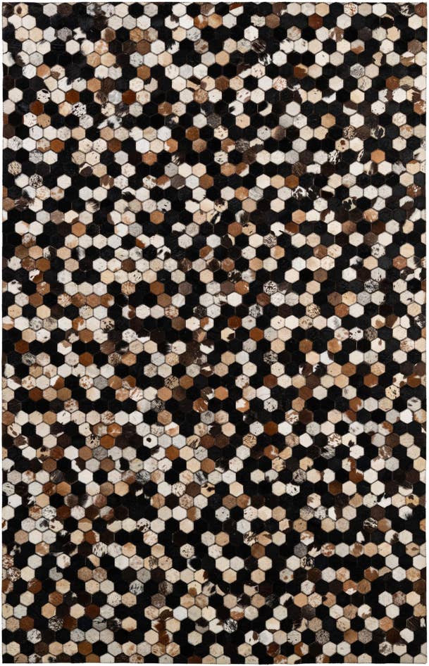 Detail image of 5' 2 x 8' 1 Cowhide - Patchwork Rug