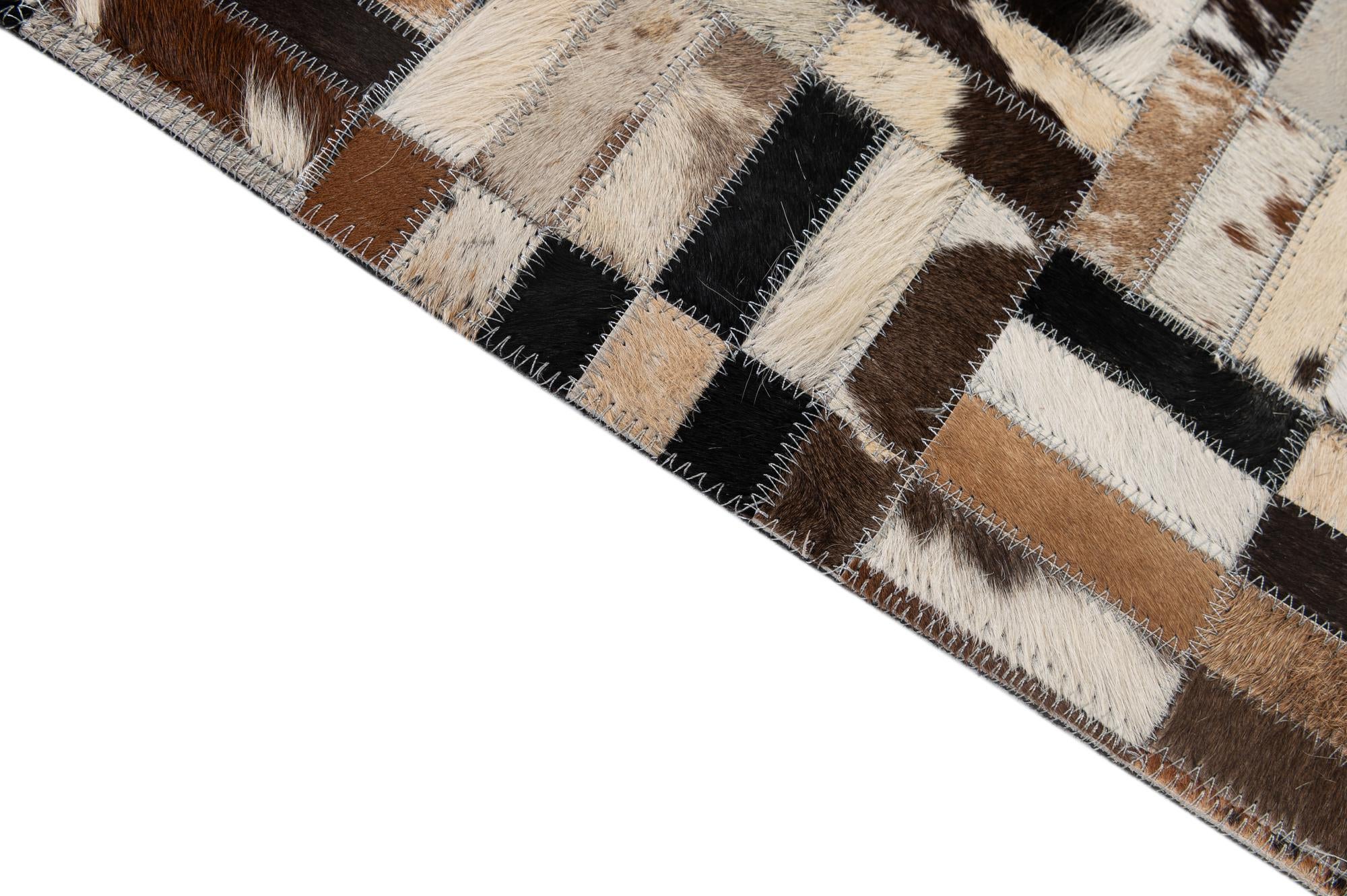 5' 1 x 8' Cowhide - Patchwork Rug