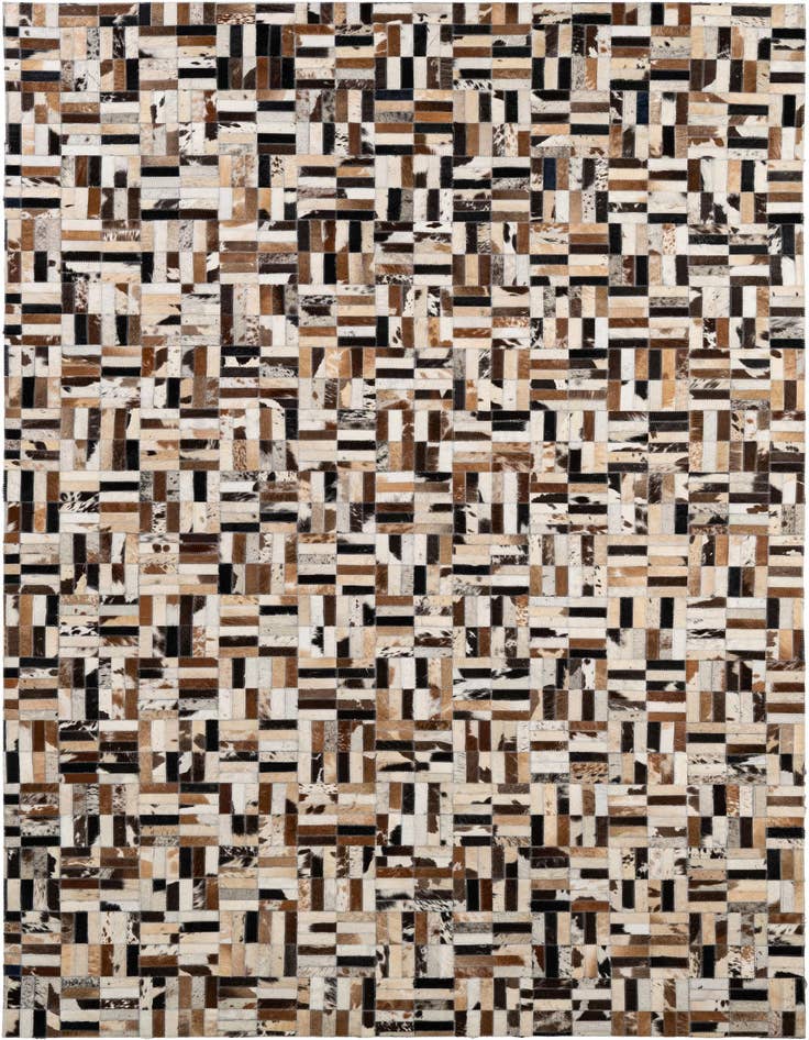 Detail image of 5' 1 x 8' Cowhide - Patchwork Rug