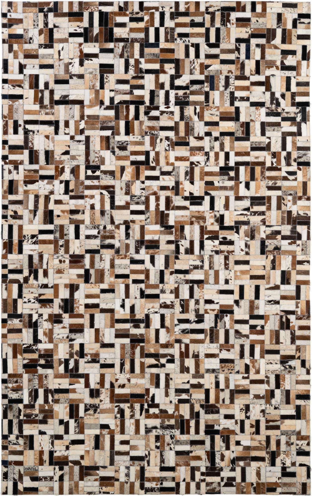 5' 1 x 8' Cowhide - Patchwork Rug