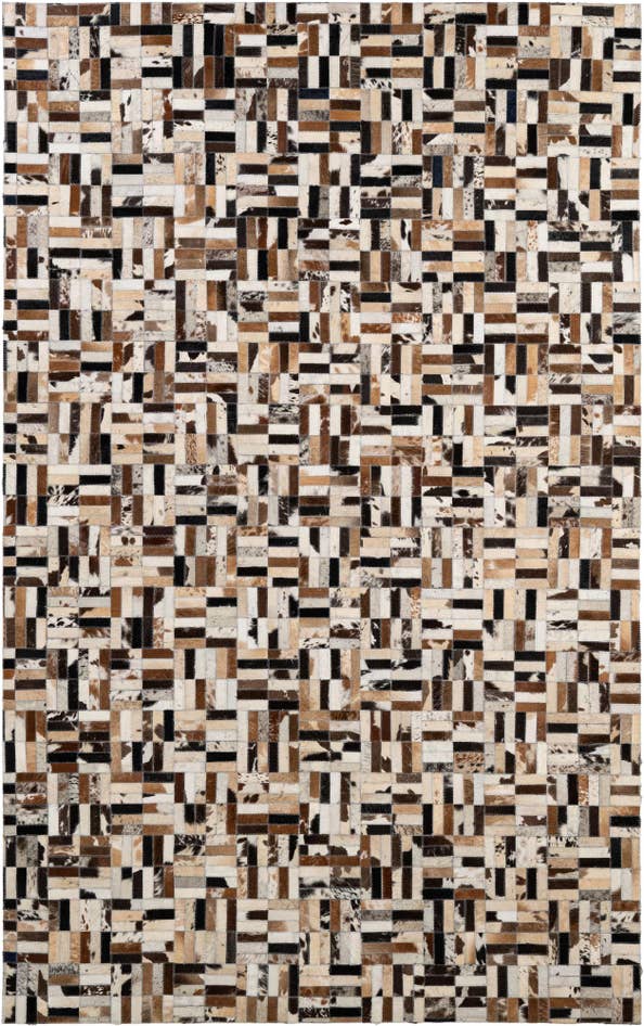 Detail image of 5' 1 x 8' Cowhide - Patchwork Rug