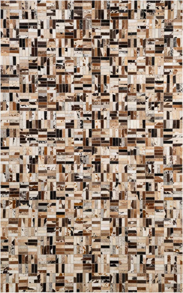 Detail image of 5' x 8' Cowhide - Patchwork Rug